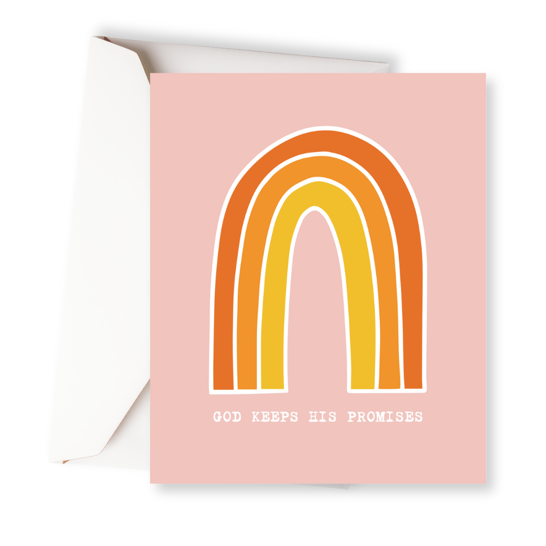 God Keeps His Promises Blank Card-Pink Salt Riot