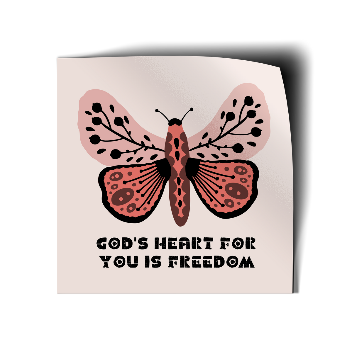 God&#39;s Heart For You is Freedom Vinyl Sticker