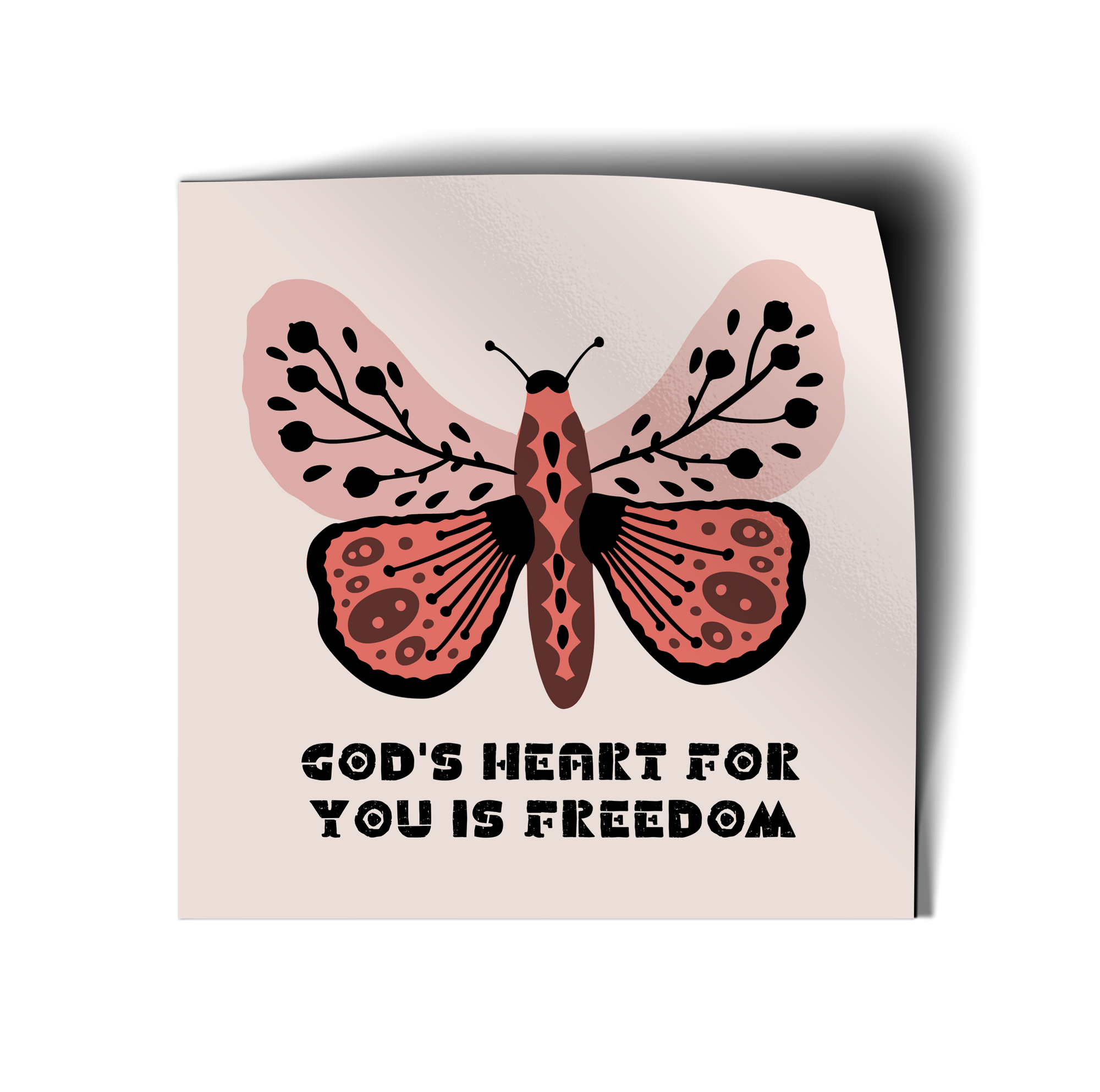 God's Heart For You is Freedom Vinyl Sticker