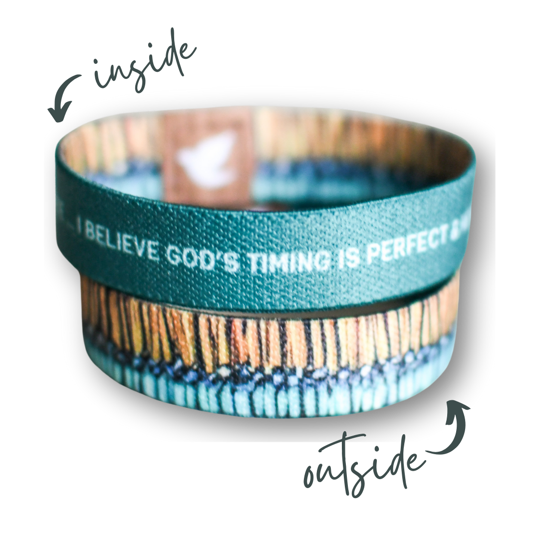 God’s Timing is Perfect Kids TruthBand-Pink Salt Riot