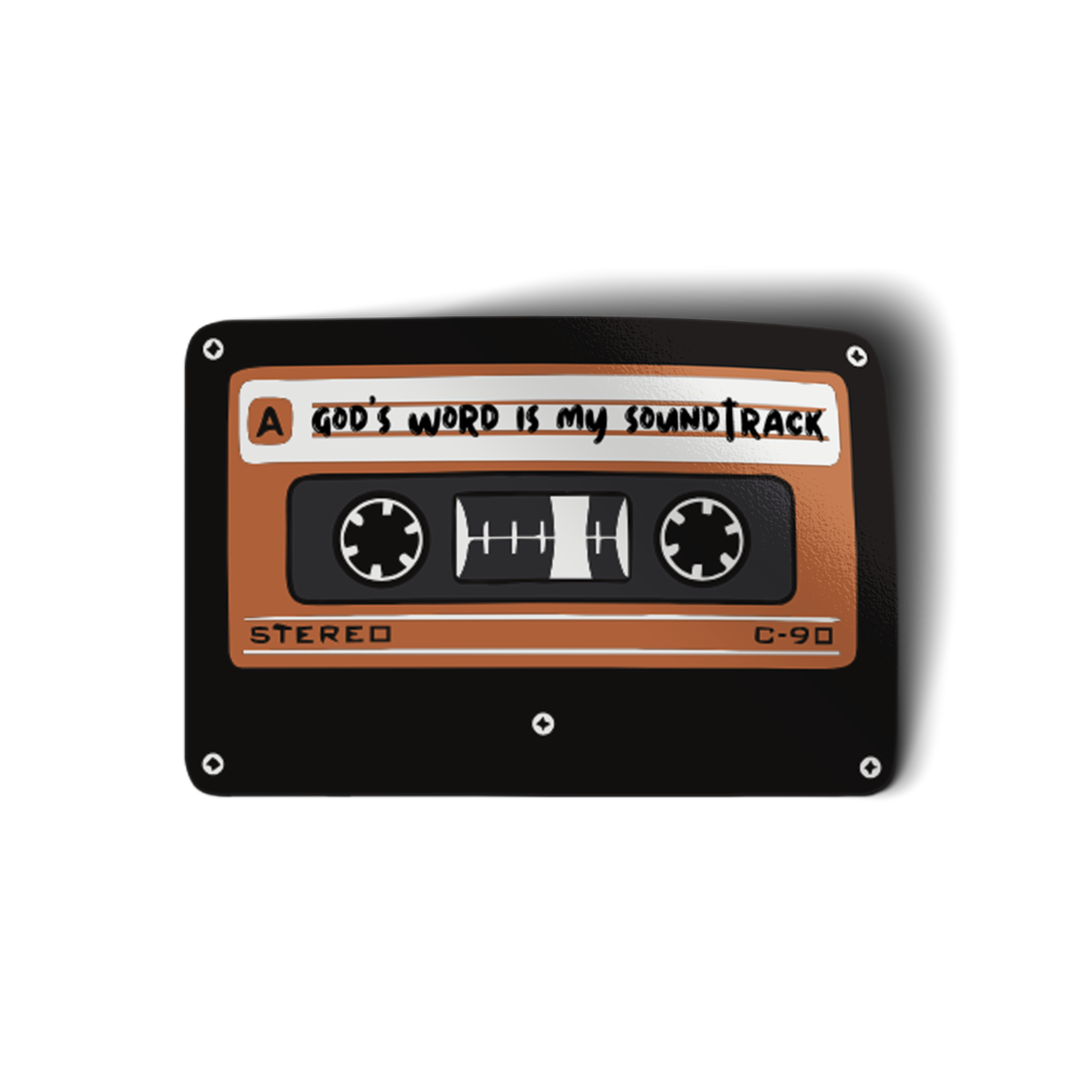 God's Word is My Soundtrack Vinyl Sticker-Pink Salt Riot