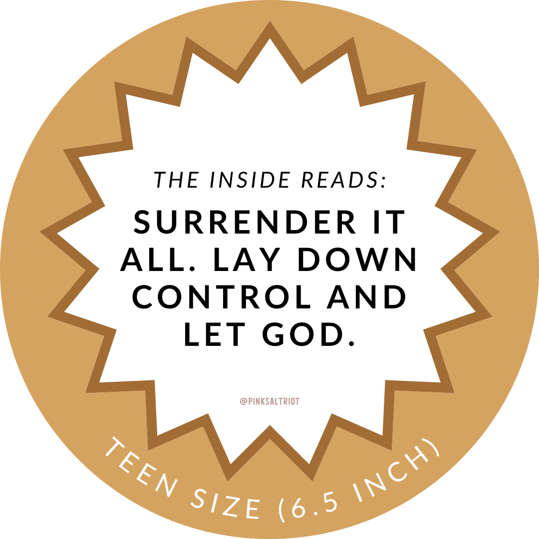 Gold Surrender it All Teen TruthBand- Pink Salt Riot- wording