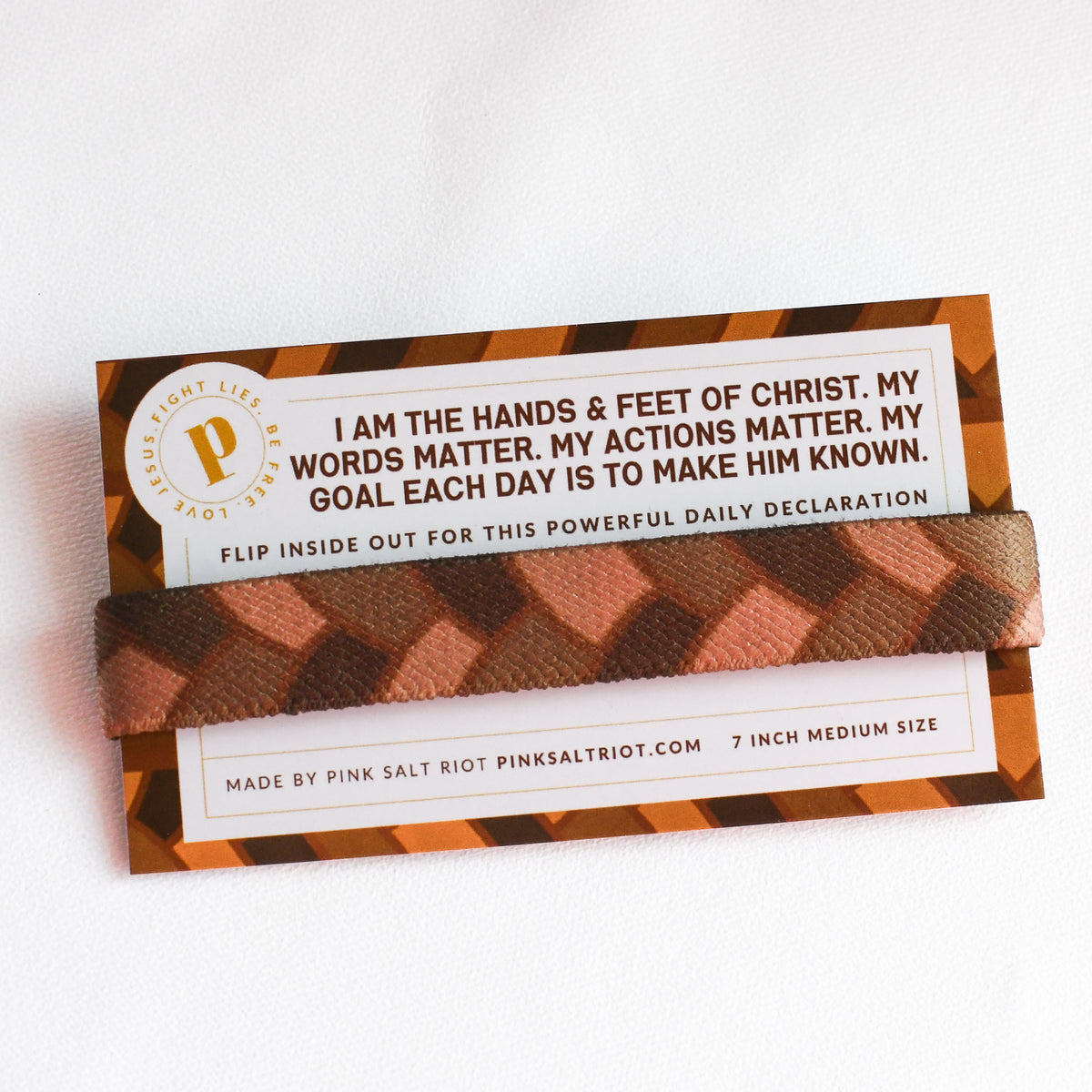 Hands &amp; Feet of Christ Unisex TruthBand-Pink Salt Riot