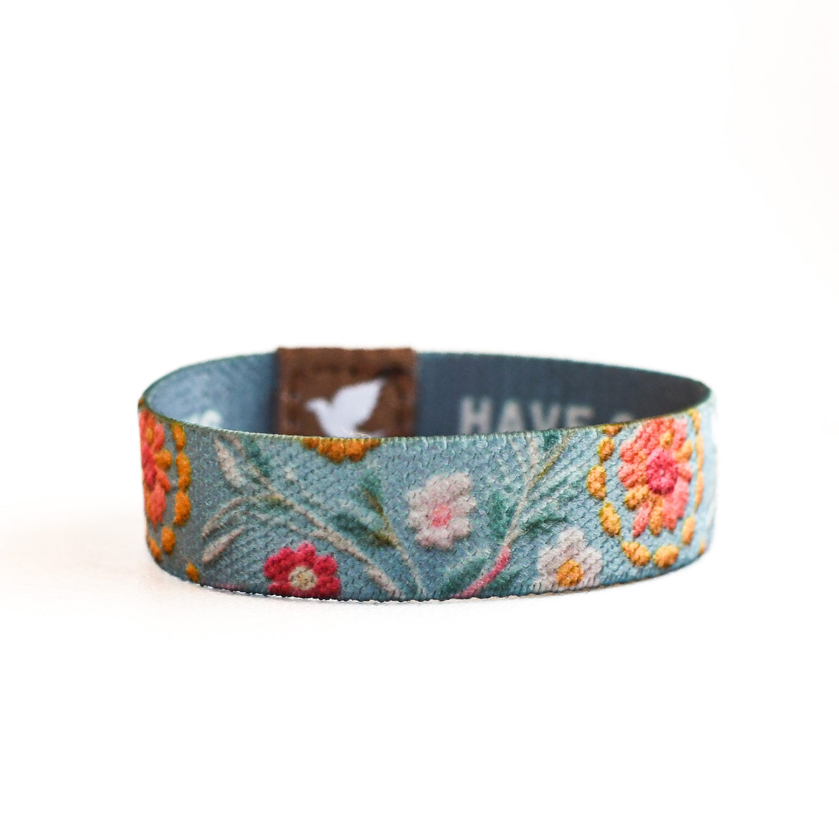 Have Courage Blue Floral Kids Truthband-Pink Salt Riot