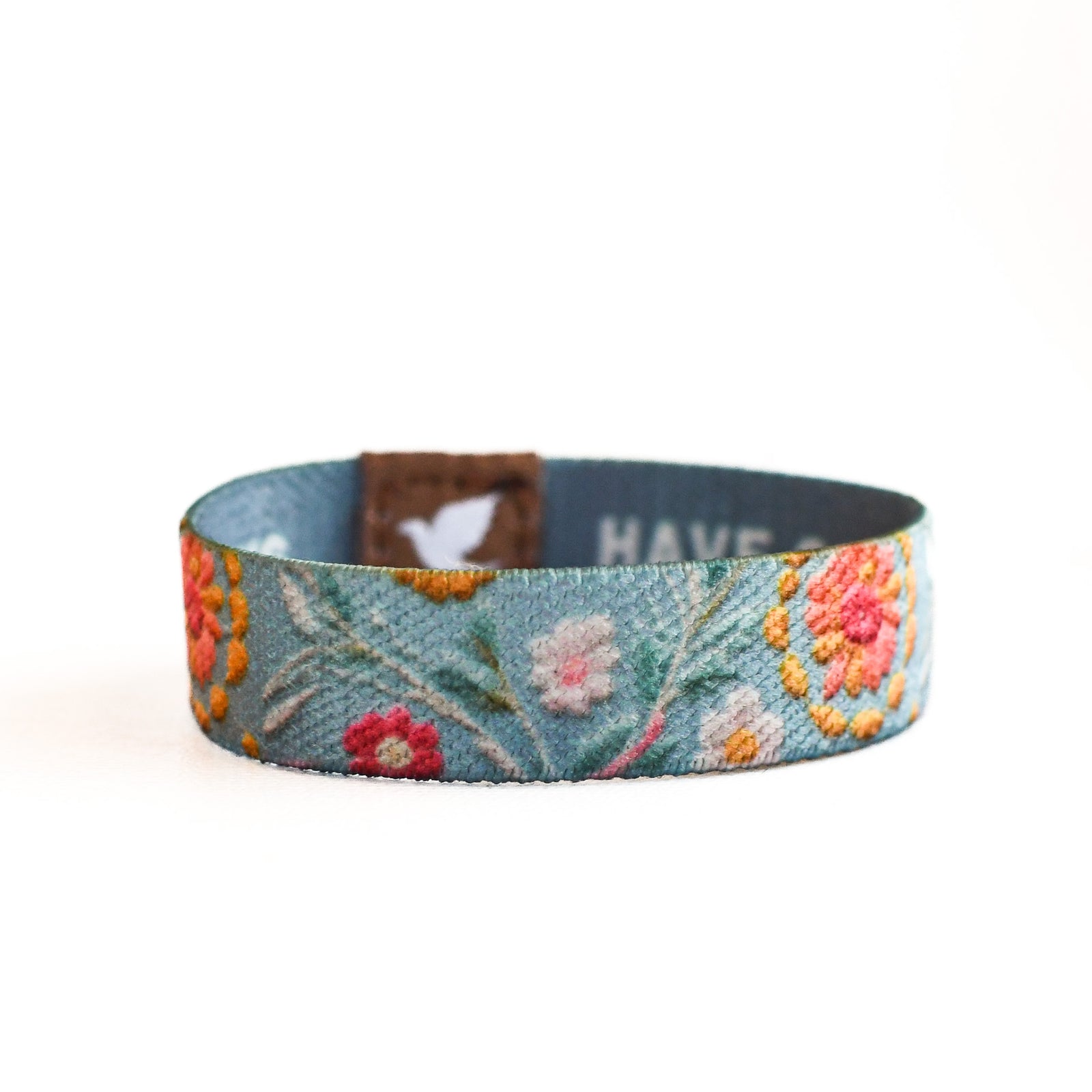 Have Courage Blue Floral Kids Truthband-Pink Salt Riot