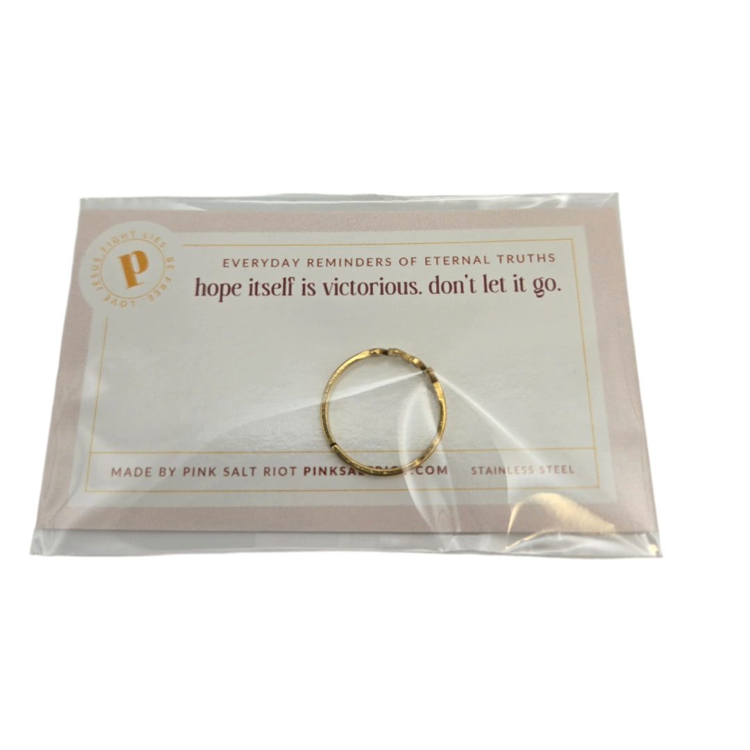 Have Hope gold ring packaging- Pink Salt Riot