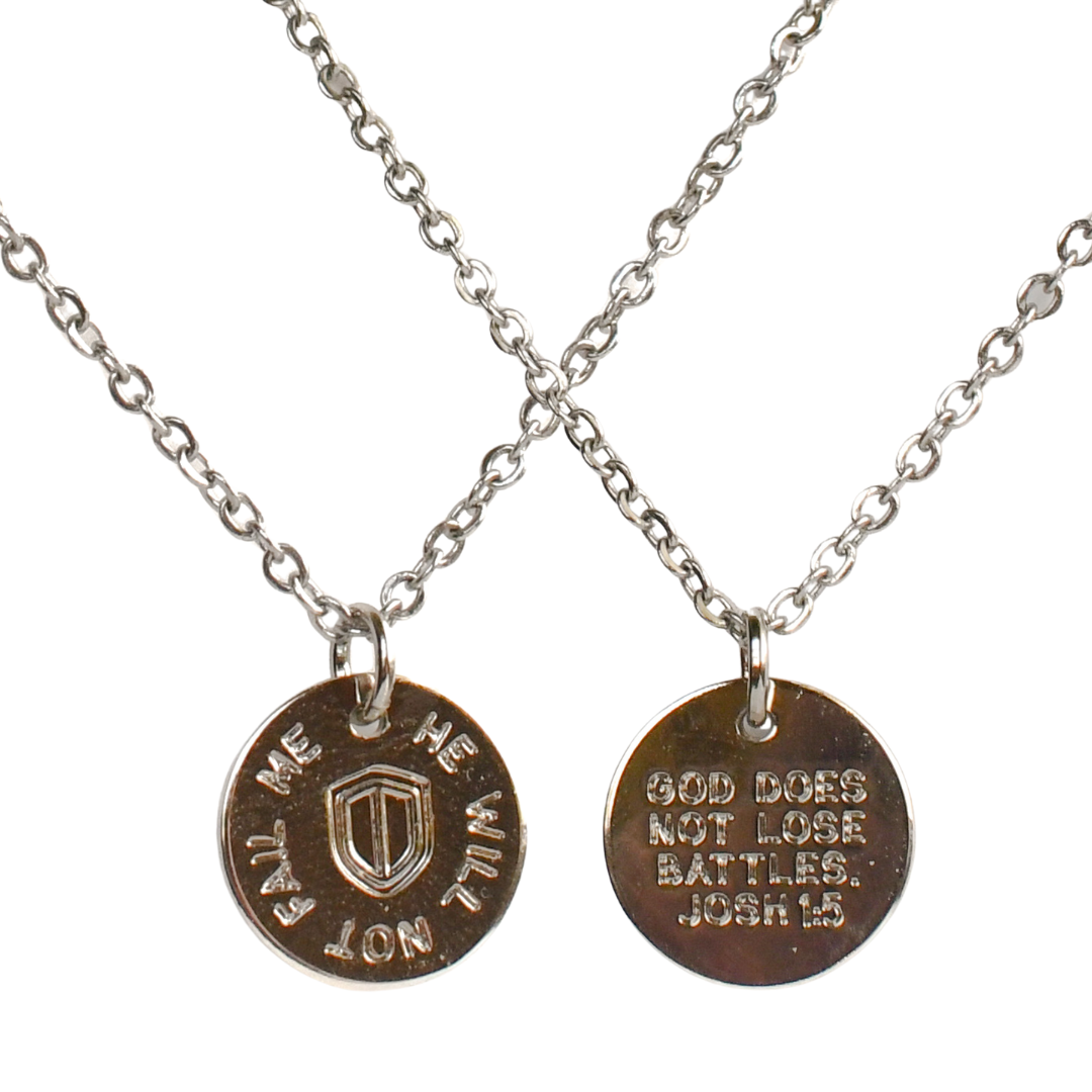 He Will Not Fail Me Silver Necklace