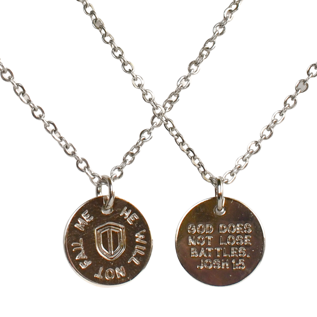 He Will Not Fail Me Silver Necklace-Pink Salt Riot