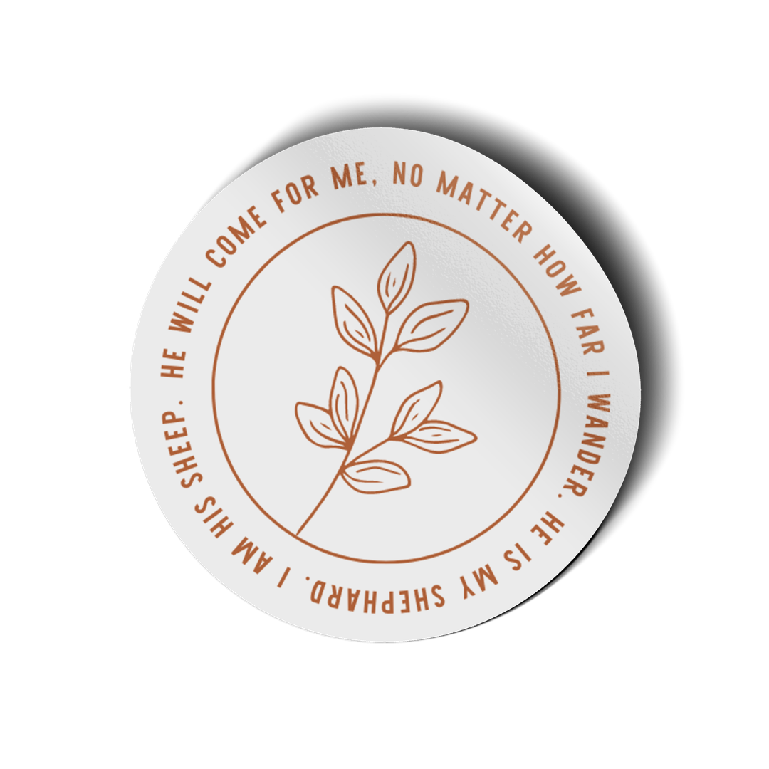 He is My Shepherd Vinyl Sticker-Pink Salt Riot