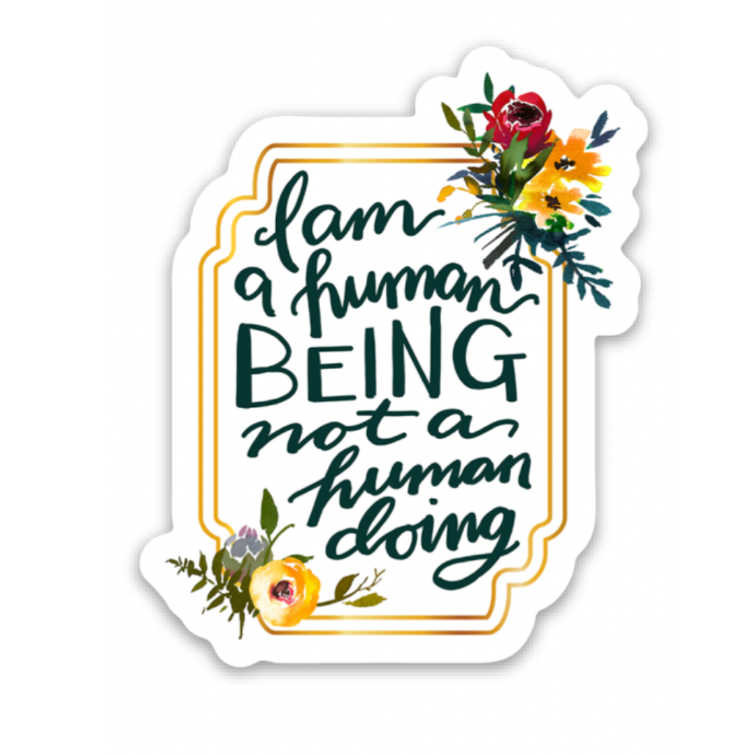Human Being Vinyl Sticker-Pink Salt Riot