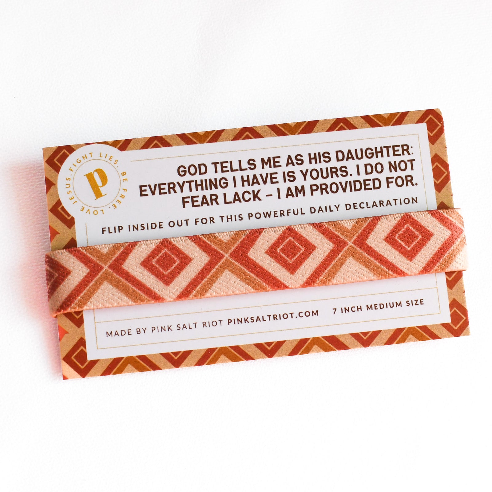 I Do Not Fear Lack Womens TruthBand-Pink Salt Riot