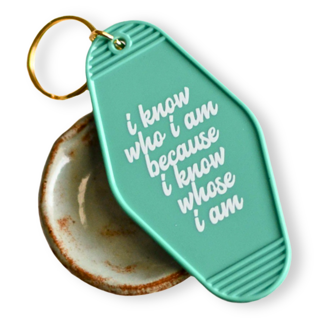 I Know Who I Am Retro Keychain