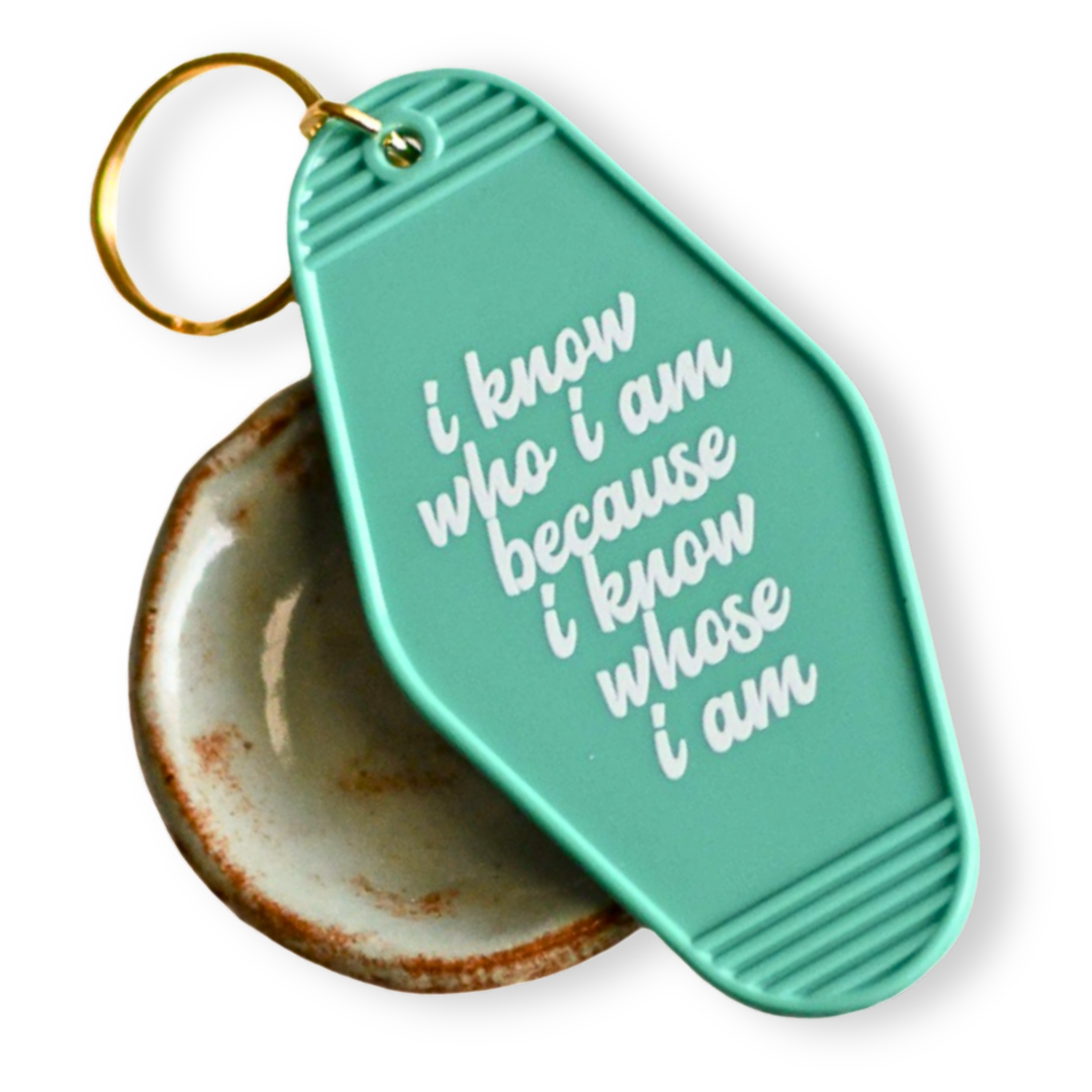 I Know Who I Am Retro Keychain-Pink Salt Riot