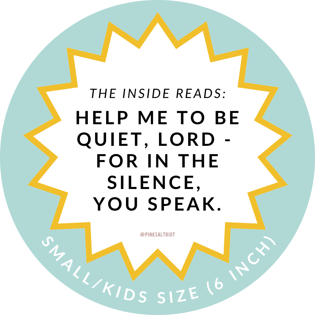 Inspirational Christian wristband for girls by Pink Salt Riot with quiet Lord prayer message