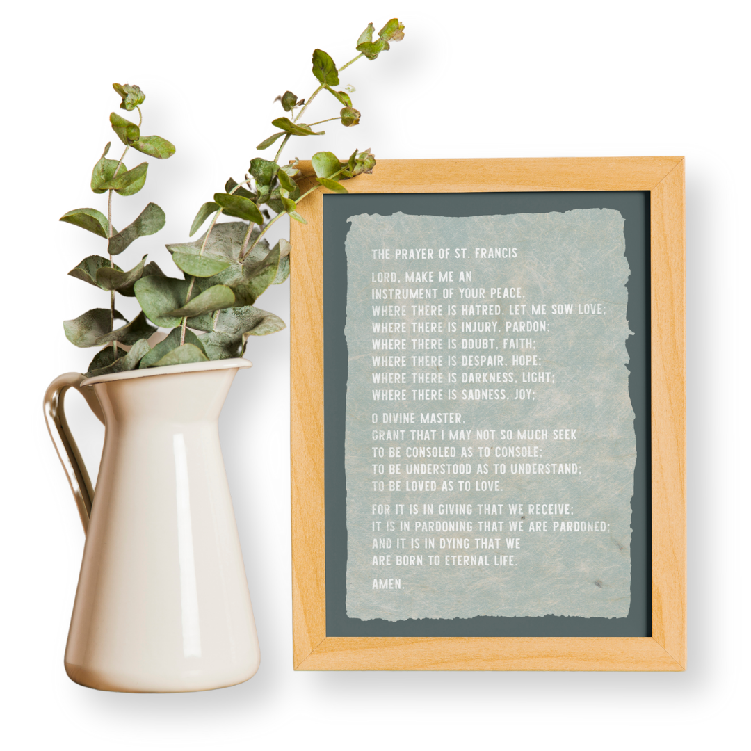 Make Me an Instrument of Peace Prayer Print-Pink Salt Riot