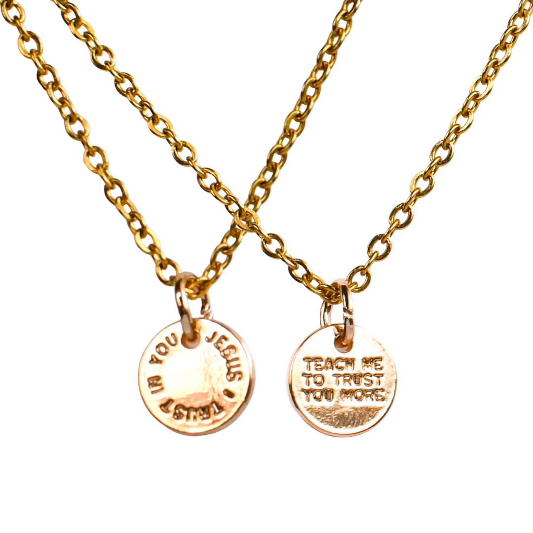 Jesus I Trust in You Coin Necklace