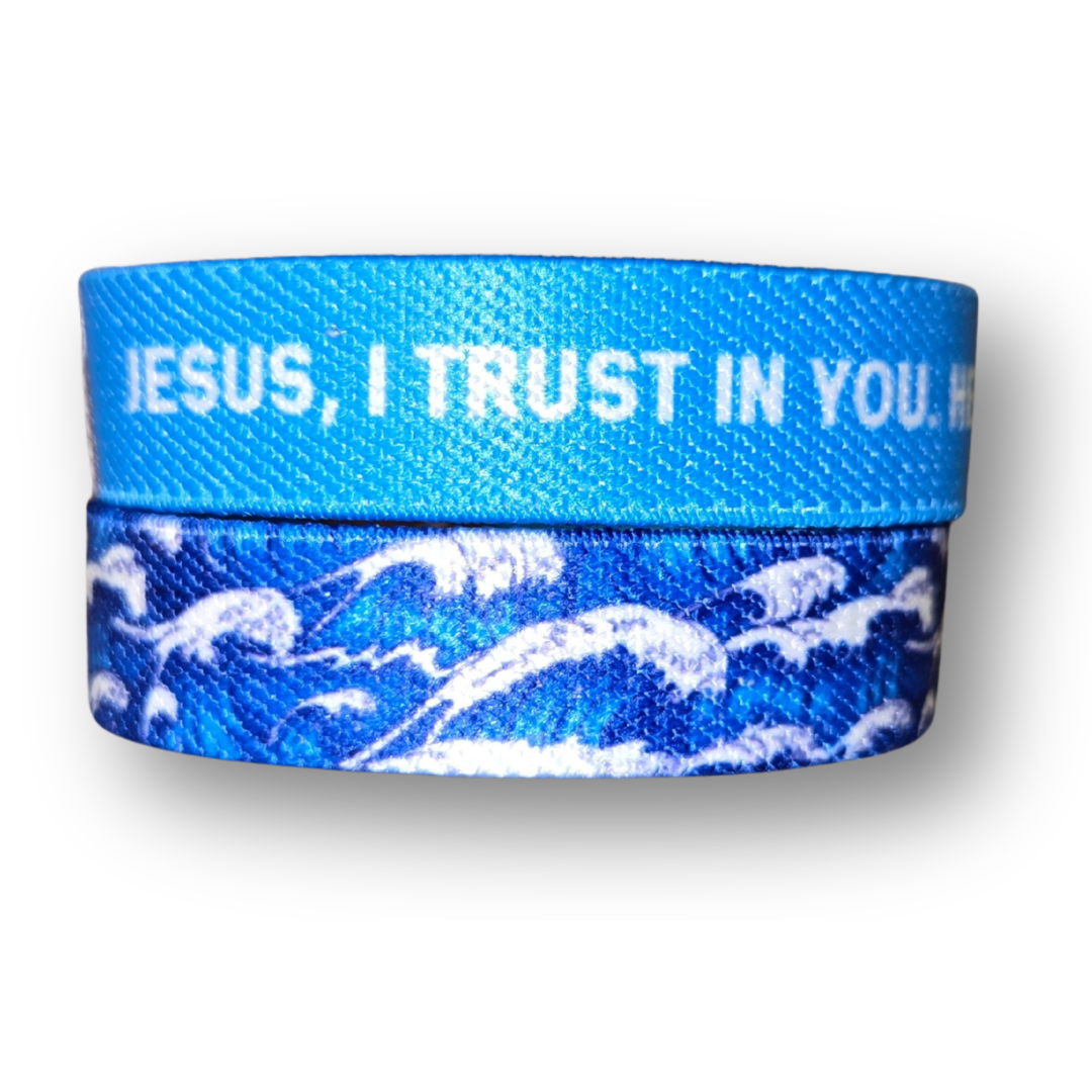 Jesus I Trust in You Kids Waves TruthBand- Pink Salt Riot