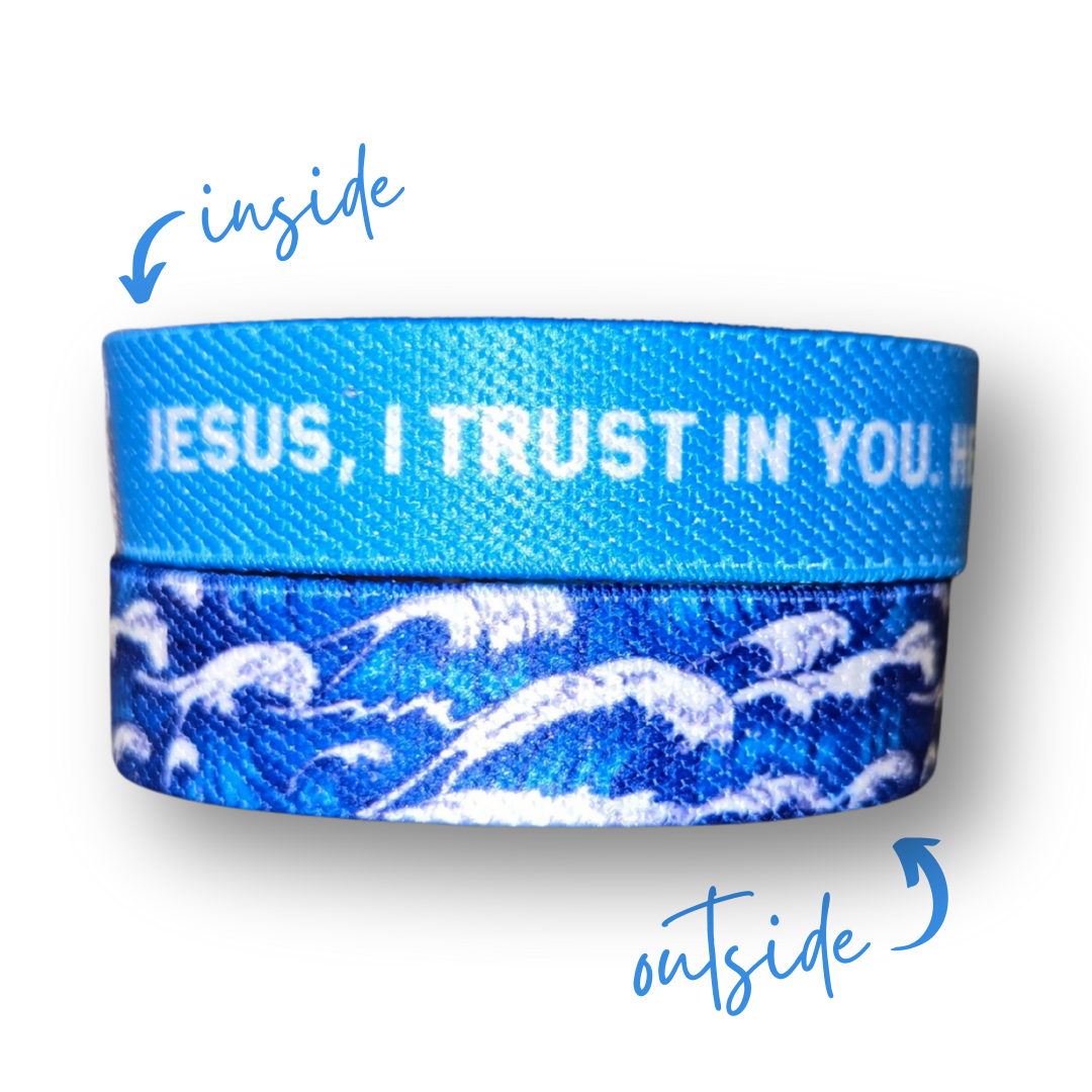 Jesus I Trust in You Kids Waves TruthBand- Pink Salt Riot- inside and outside of band