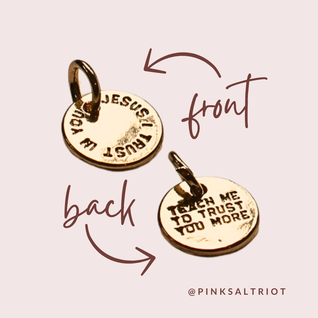 Jesus I Trust in You Gold Bracelet-Pink Salt Riot