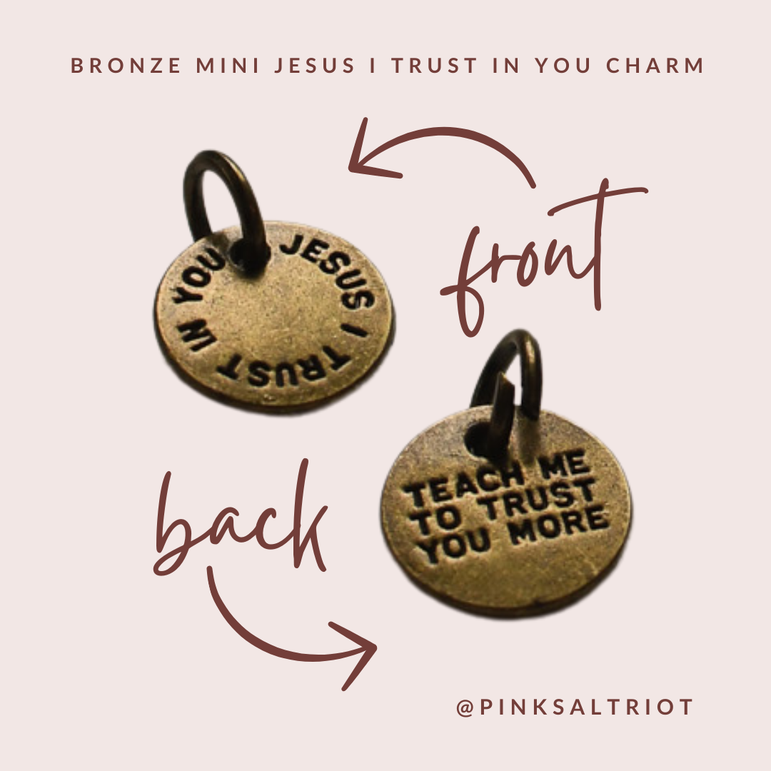 Bespoke Charms - Bronze Mini Jesus I Trust In You Charm