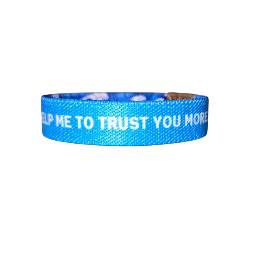 Jesus I Trust in You Kids Waves TruthBand words out blue band