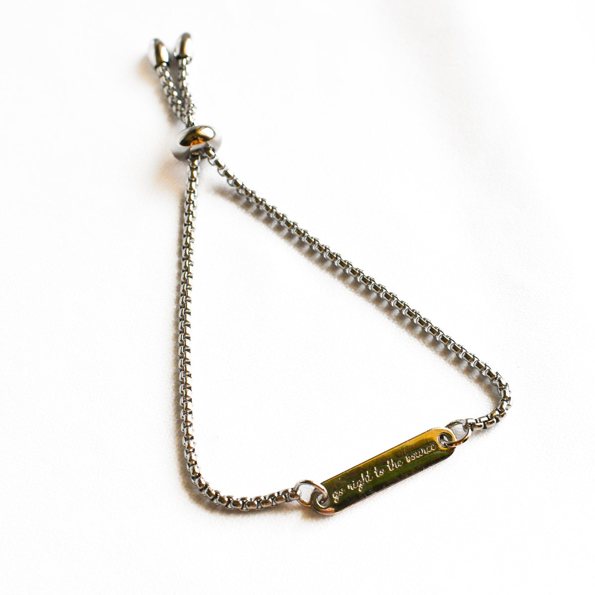 Just Ask Jesus Silver Bar Slider Bracelet-Pink Salt Riot