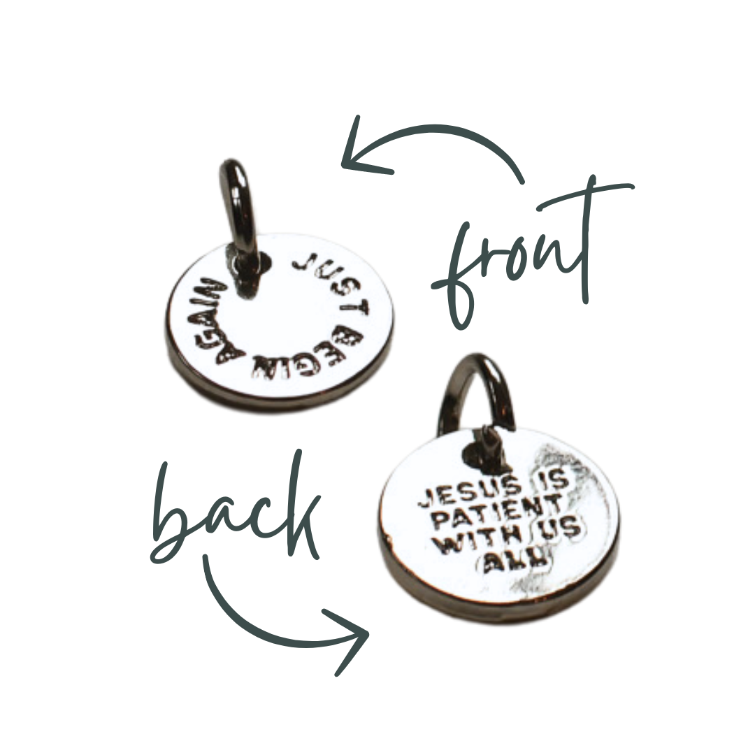Bespoke Charms- Just Begin Again charm-Pink Salt Riot
