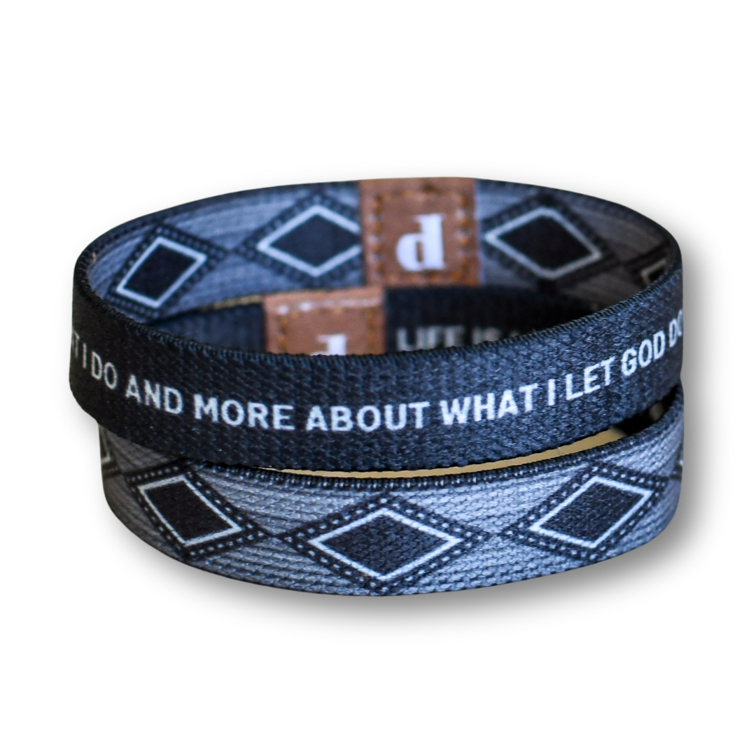 Life is About God Black Mens TruthBand-Pink Salt Riot