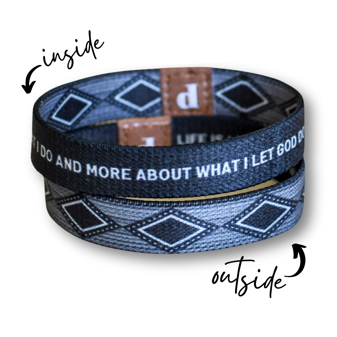 Life is About God Black Womens TruthBand-Pink Salt Riot