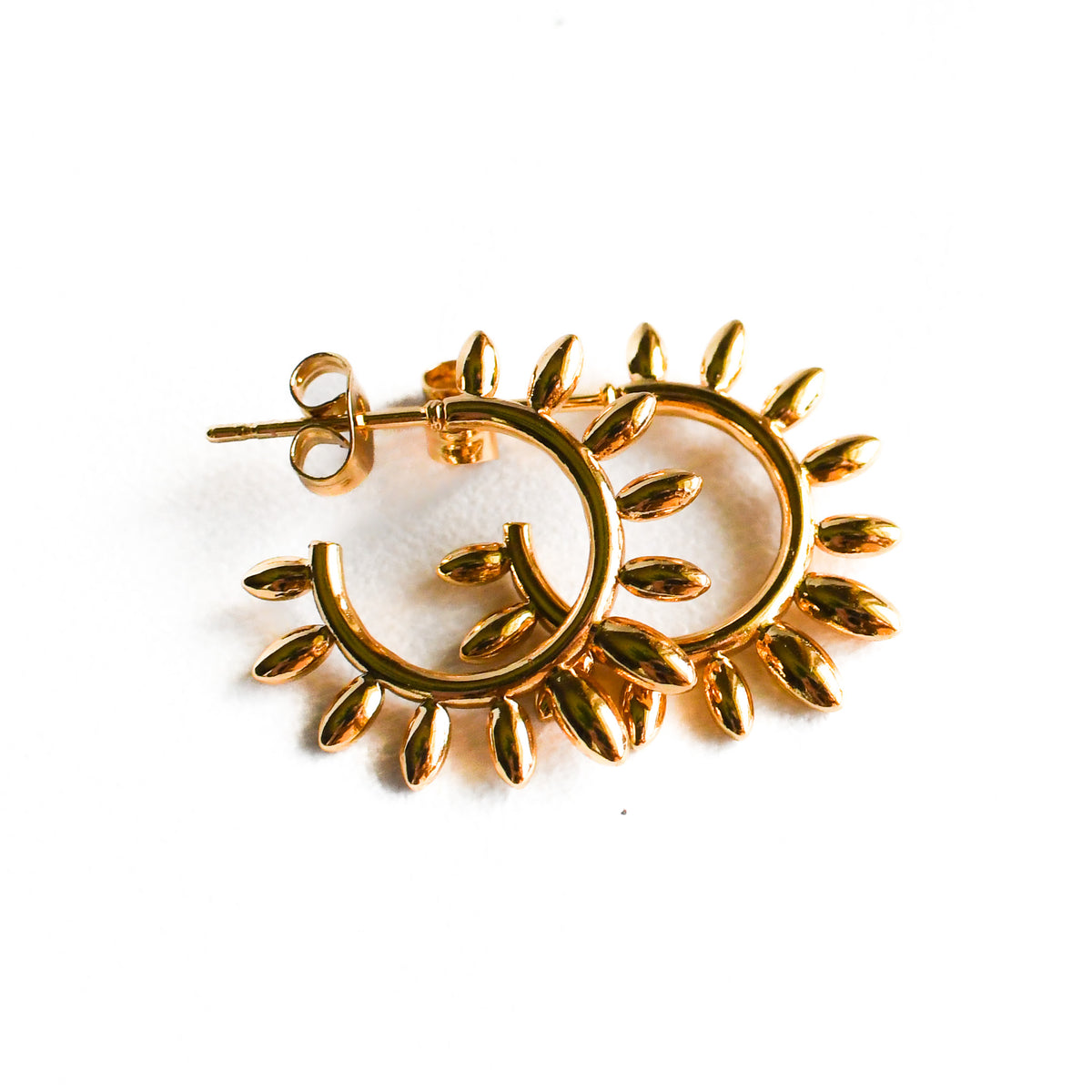 Light of the Son Gold Hoop Earrings-Pink Salt Riot