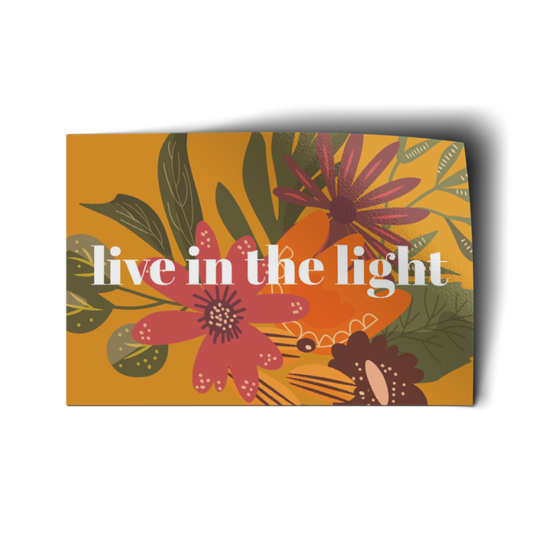 Live in the Light Vinyl Sticker-Pink Salt Riot