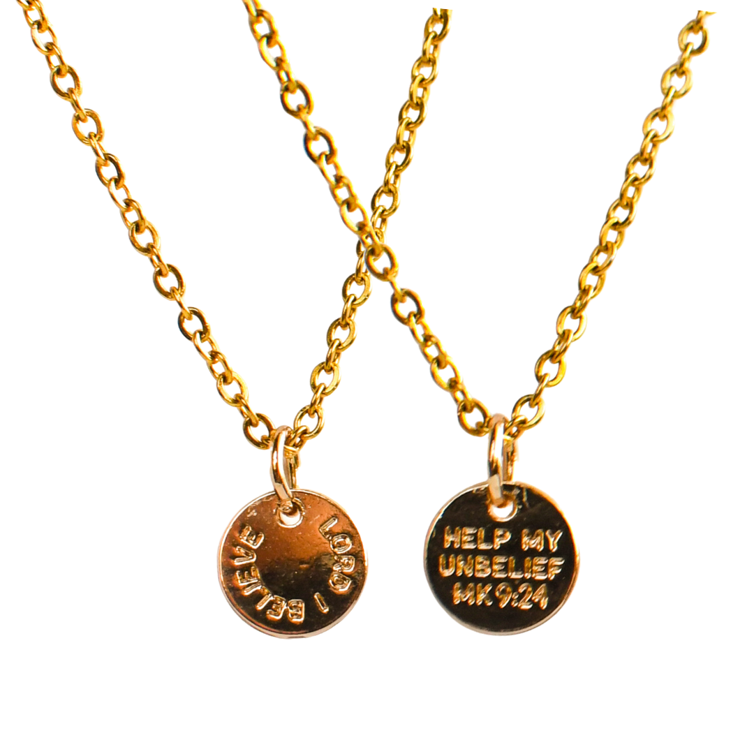 Lord I Believe Coin Necklace