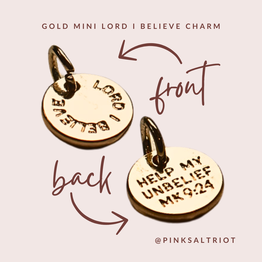 Bespoke Charms - Gold Mini Lord I Believe Charm