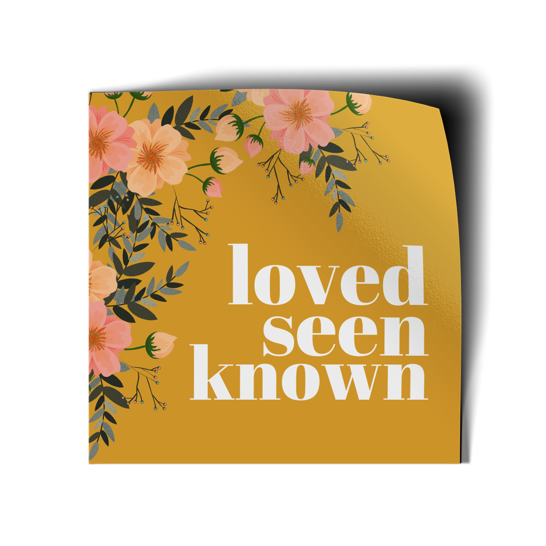 Loved Seen Known Vinyl Sticker-Pink Salt Riot