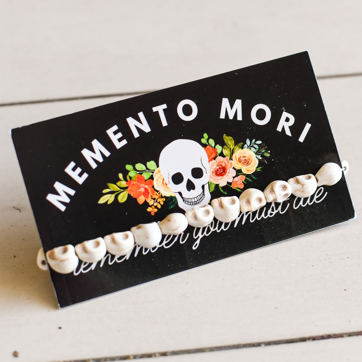 Memento Mori Skull Bracelet-Pink Salt Riot