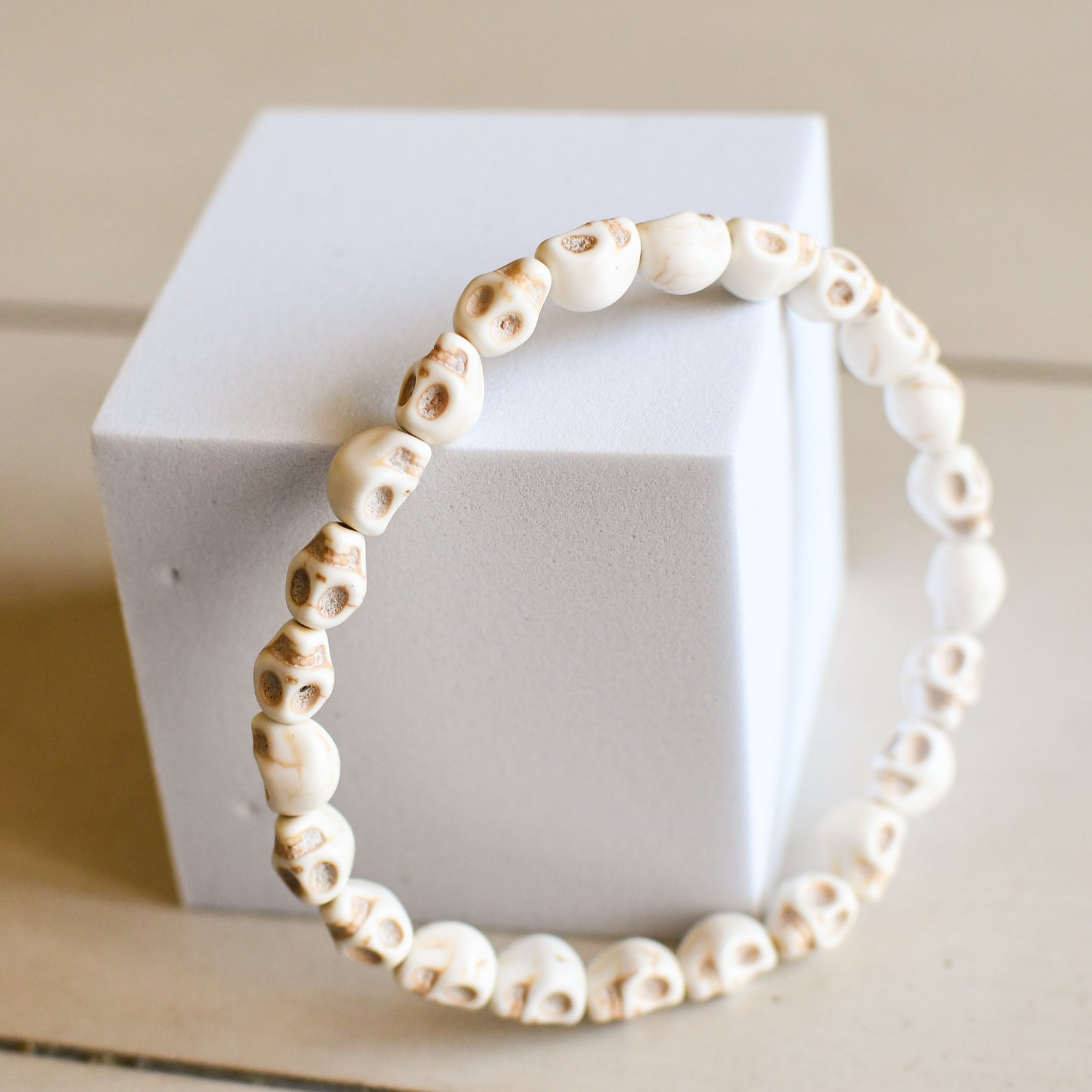 Memento Mori Skull Bracelet-Pink Salt Riot