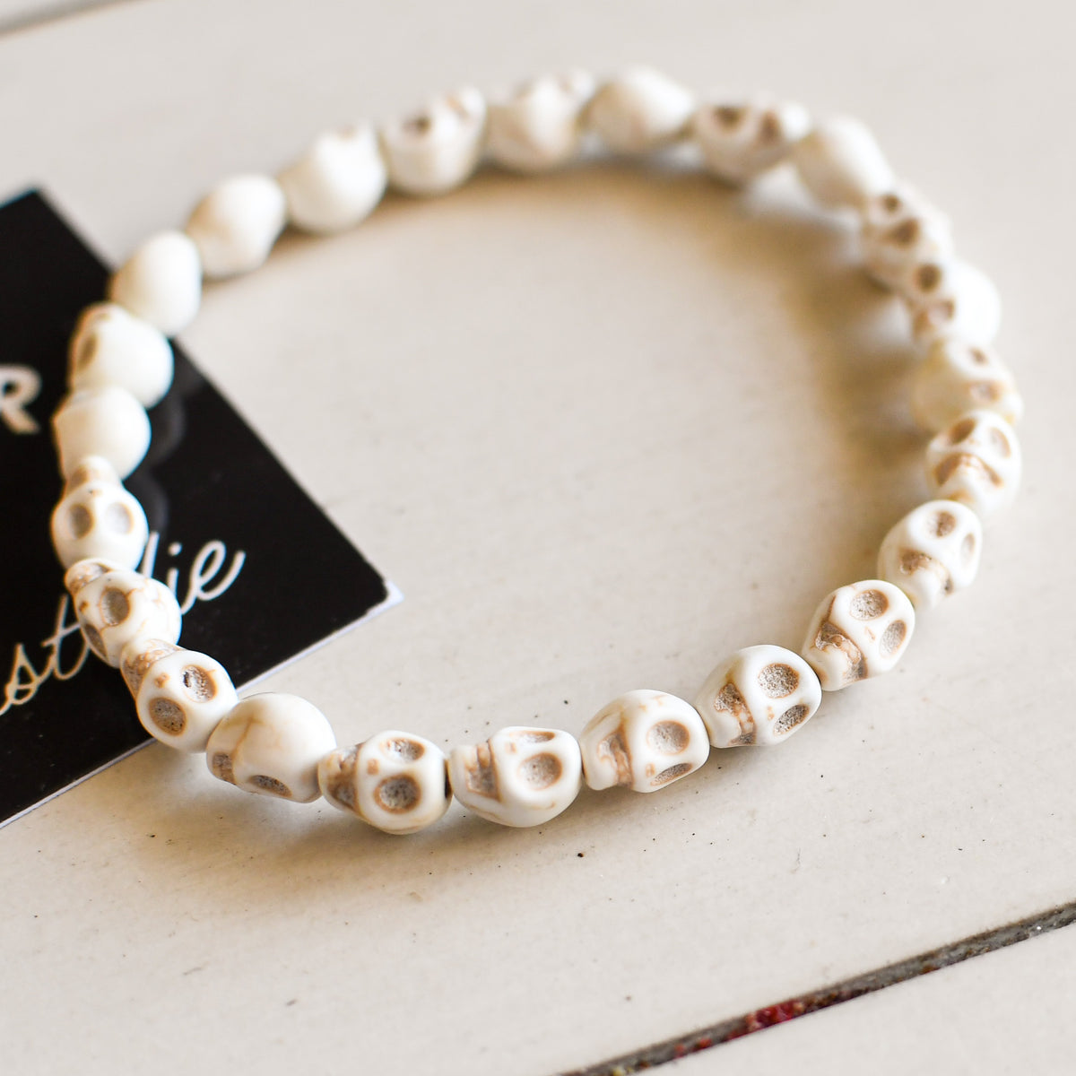 Memento Mori Skull Bracelet-Pink Salt Riot