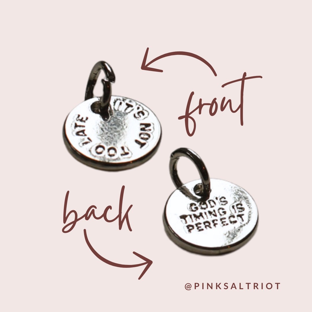 It's Not Too Late Silver Coin Necklace - Pink Salt Riot