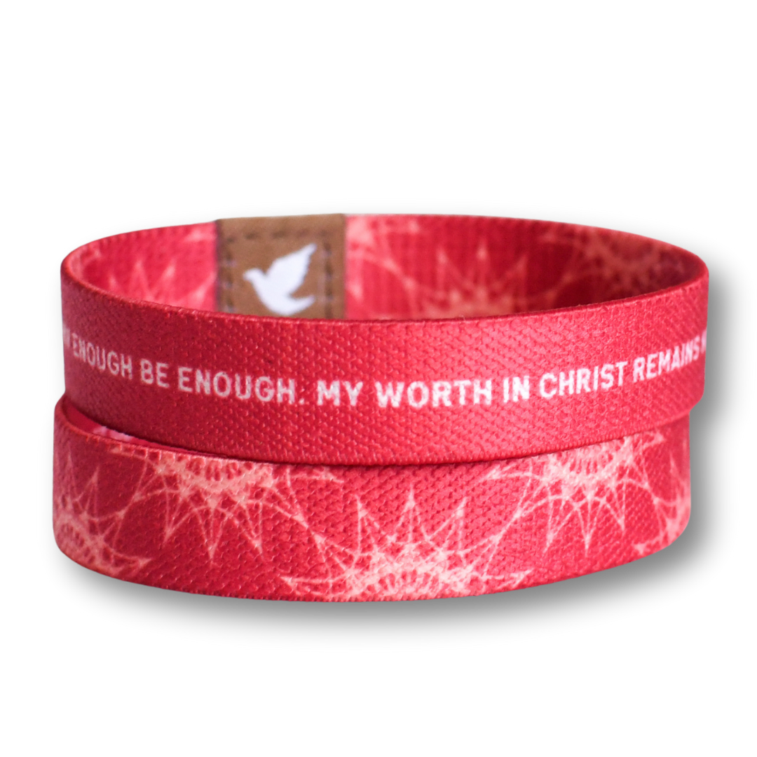 My Worth in Christ Womens TruthBand-Pink Salt Riot