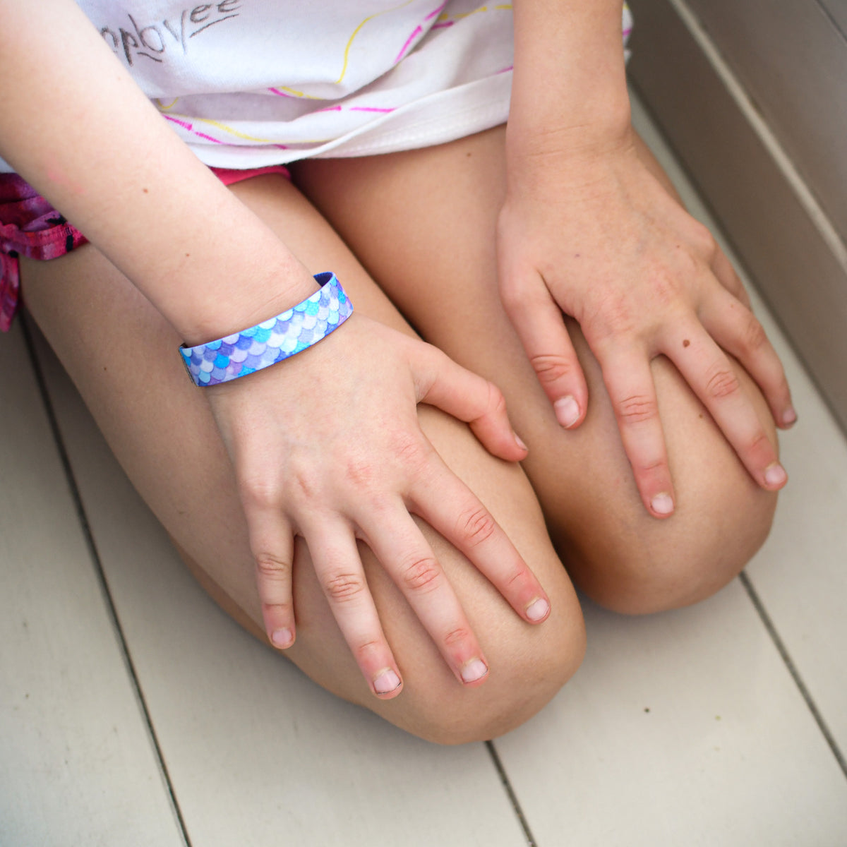 Never Afraid Mermaid Print Kids Truthband-Pink Salt Riot