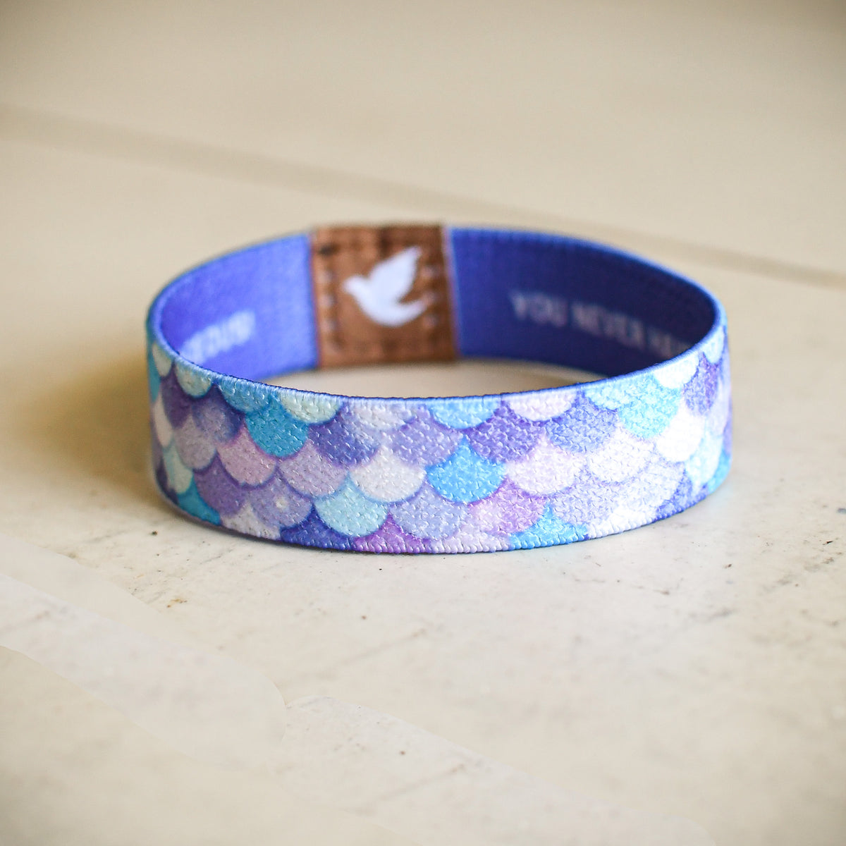 Never Afraid Mermaid Print Kids Truthband-Pink Salt Riot