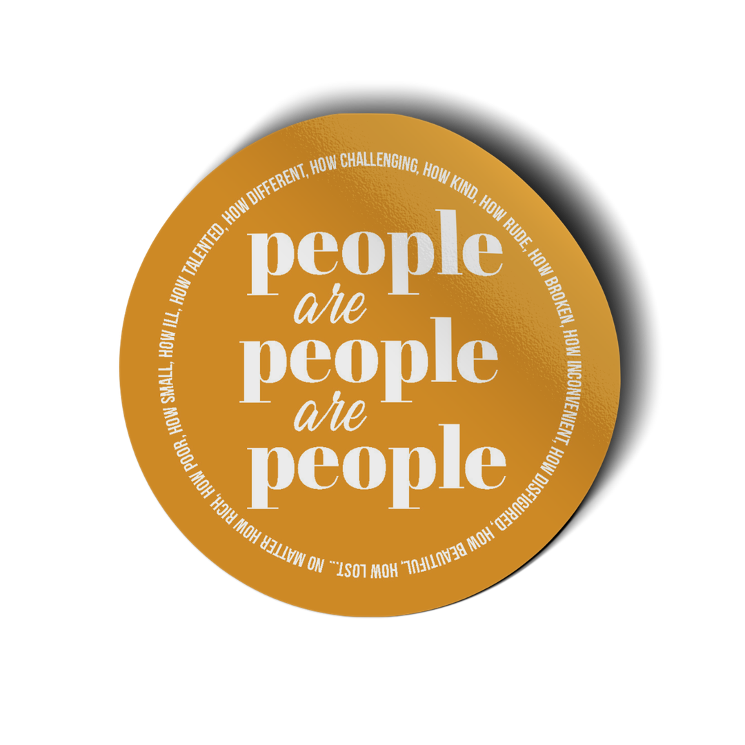 People Are People Vinyl Sticker-Pink Salt Riot