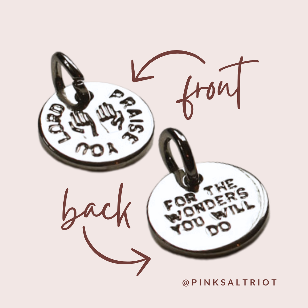 Praise You Lord Silver Beaded Bracelet-Pink Salt Riot