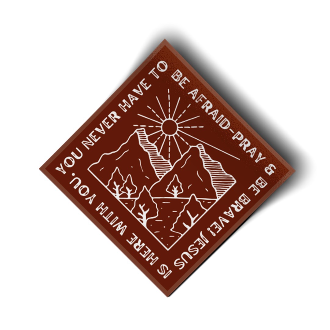 Pray &amp; Be Brave Vinyl Sticker-Pink Salt Riot