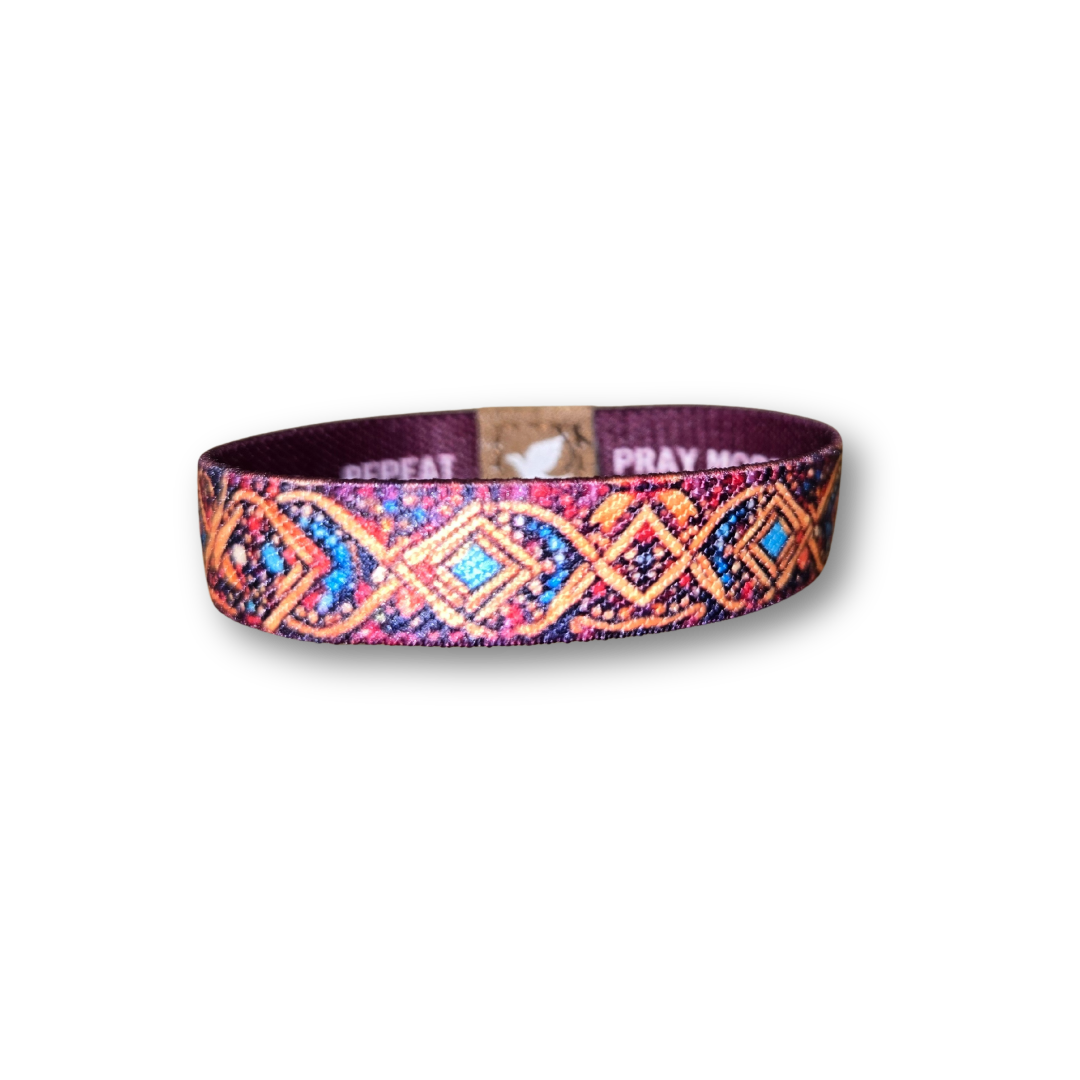 Pray More Worry Less Womens TruthBand- Pink Salt Riot - single band design out 2