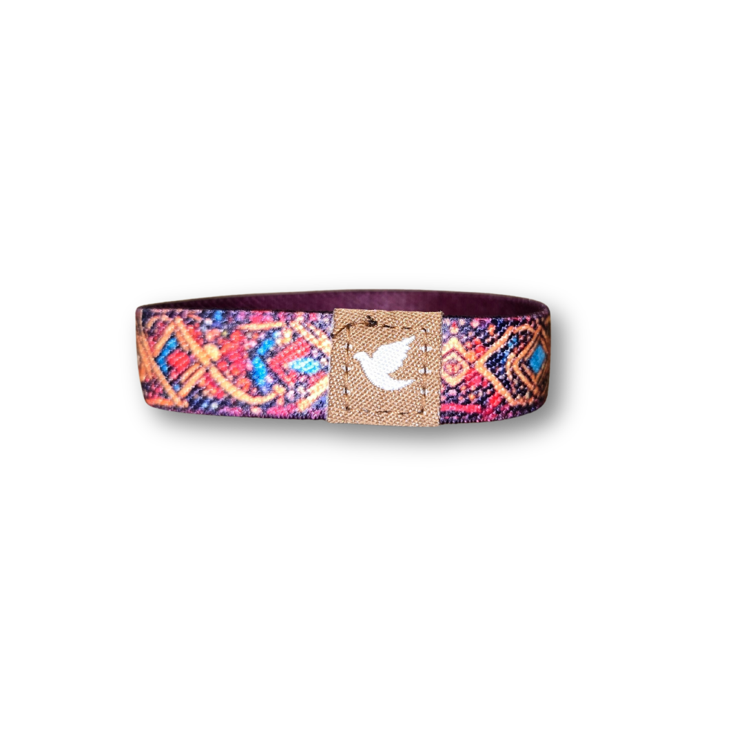 Pray More Worry Less Womens TruthBand- Pink Salt Riot single band design out