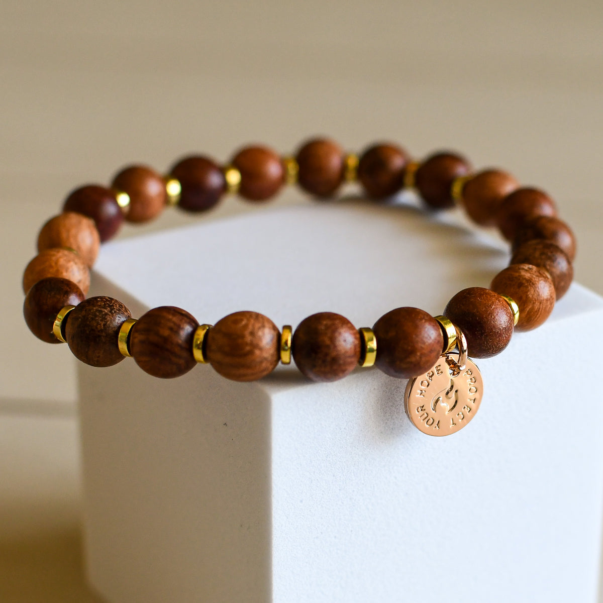 Protect Your Hope Wooden Bracelet-Pink Salt Riot