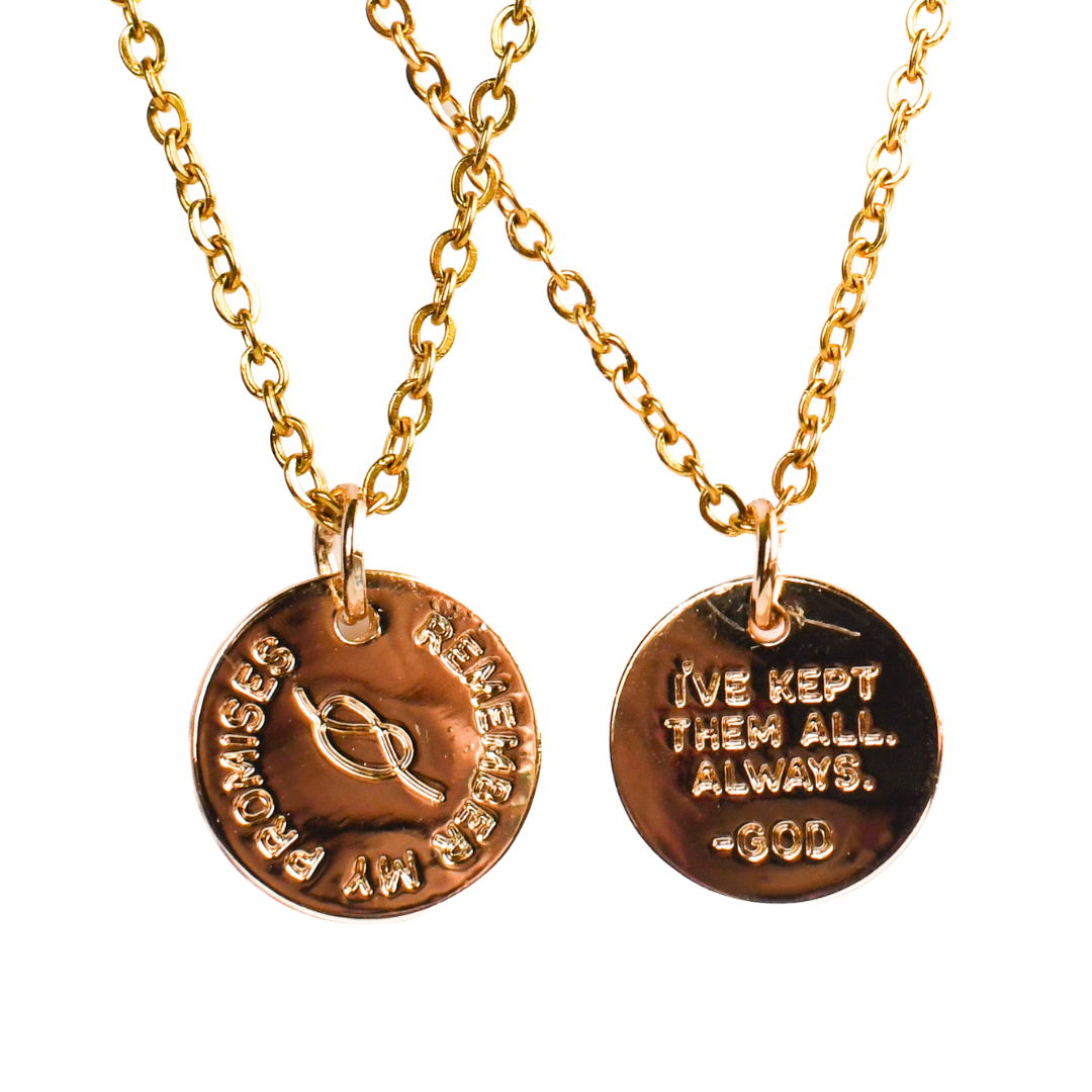 Remember My Promises Gold Necklace-Pink Salt Riot