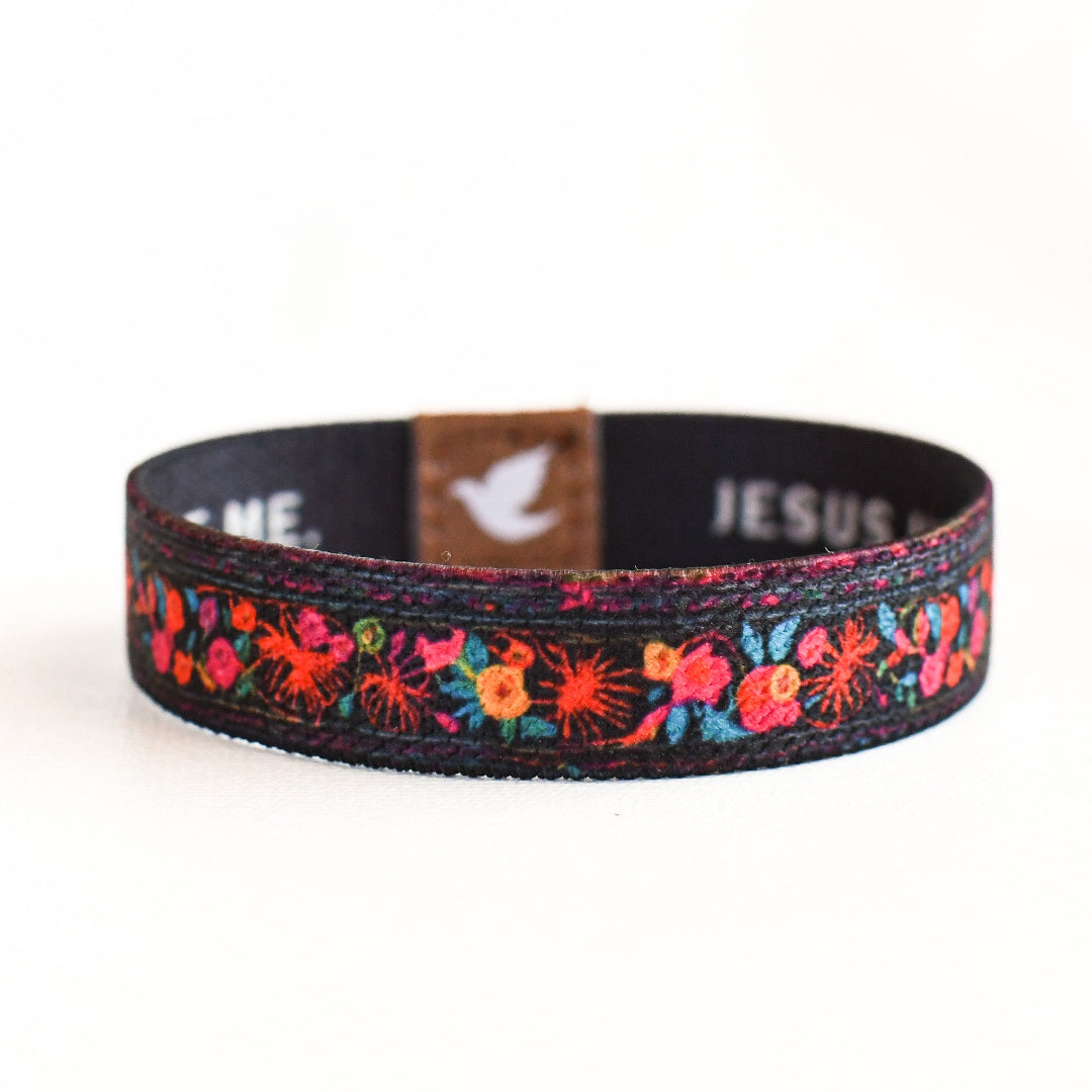 See Myself Floral Womens Truthband-Pink Salt Riot outside of band