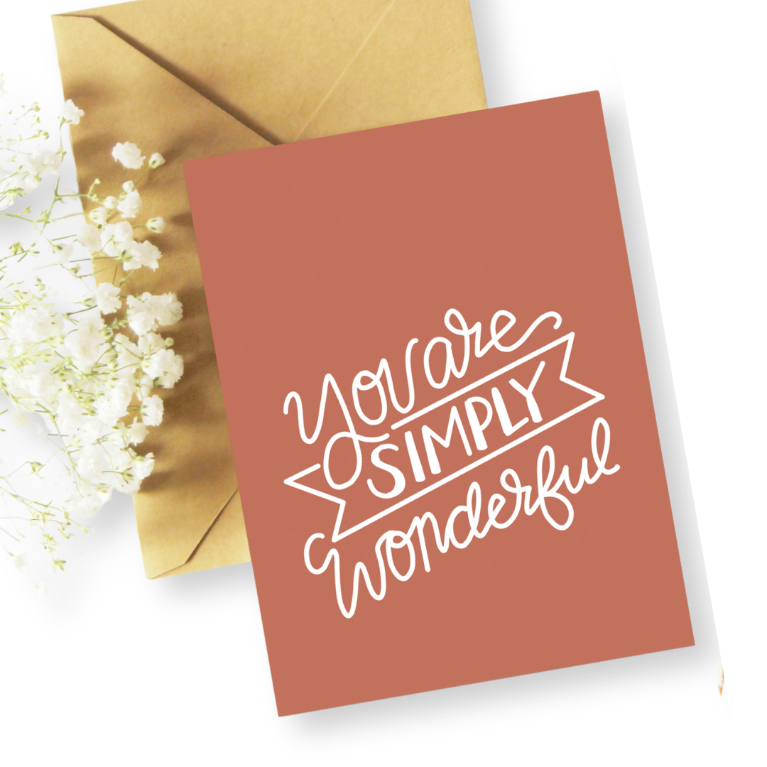 Simply Wonderful Card